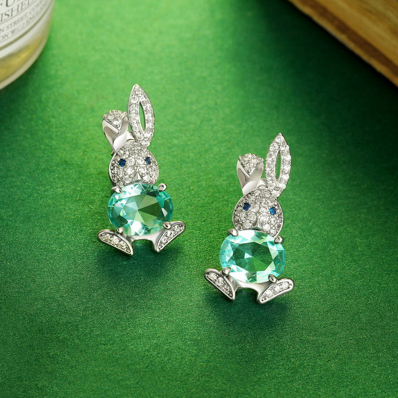 S4161E2 rabbit Earrings Stud Ear Accessories fine handmade gifts