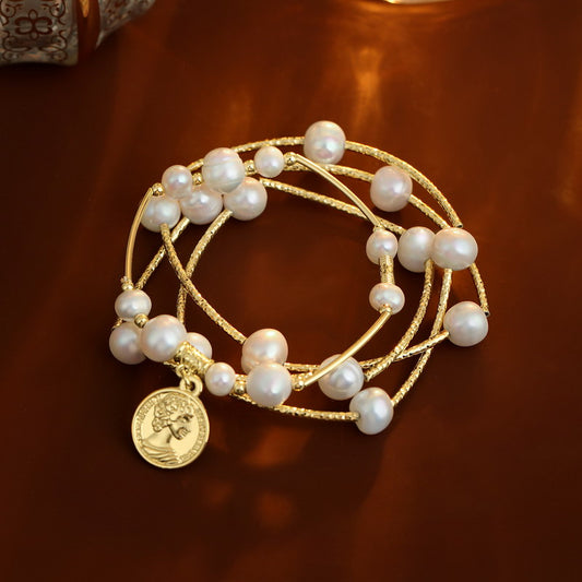 S1921C1 Pearl Bracelet Hand Chain Sweater Chain Long Necklace fine handmade gifts