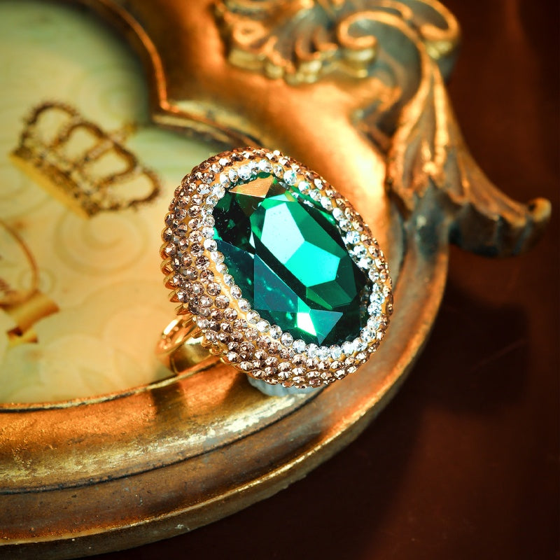 S2094R1 Rhinestone adjustable one-size-fits-all Engagement Ring fine handmade gifts
