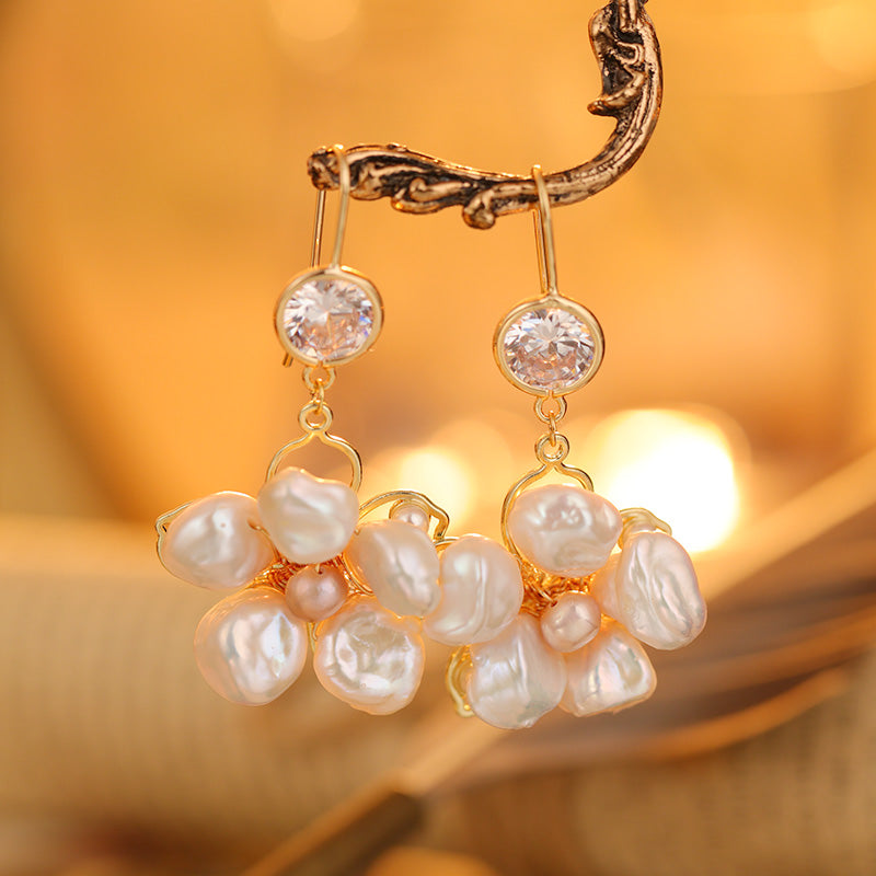 S4702E1 Pearl Stud Earrings Ear Accessories fine handmade gifts
