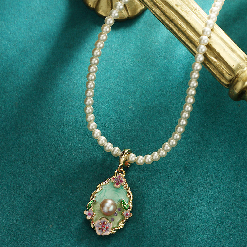S2829N1 Pearl Sweater Chain Long Necklace fine handmade gifts