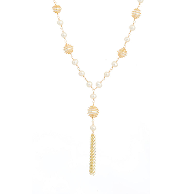 S2538N1 Pearl Sweater Chain Long Necklace fine handmade gifts