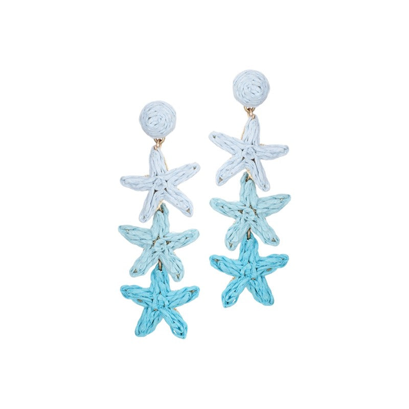 S5153E1 A Starfish Kissed by the Sky and the Sea Earrings Stub Ear Accessiories