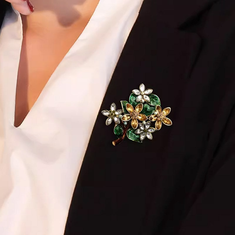 S2038B1 Scarf Buckle Flower Brooch fine handmade gifts