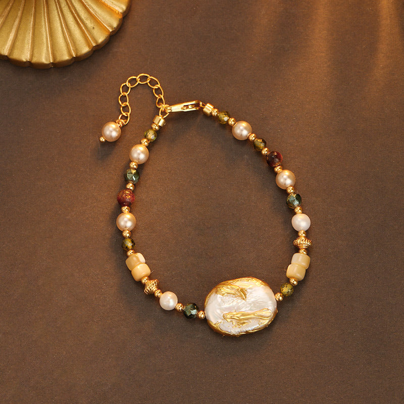 S2286C1 Pearl Bracelet Bangle Hand Chain fine handmade gifts
