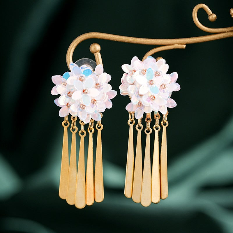 S5022E1 Moonlight Wanderer's Poem Earrings
