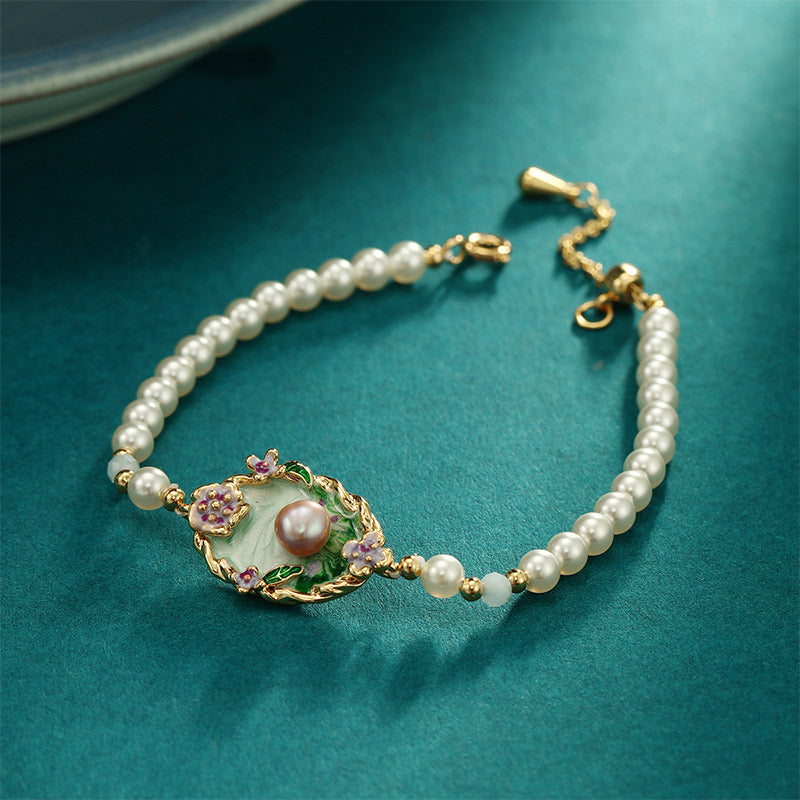 S2284C1 Pearl Bracelet Bangle Hand Chain fine handmade gifts