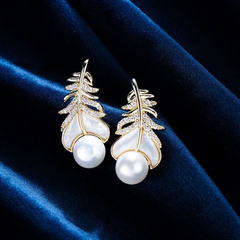 S4751E1 Pearl Stud Earrings Ear Accessories fine handmade gifts