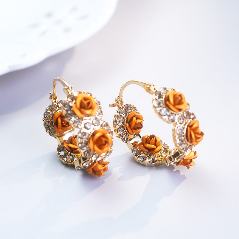 S4830E1 Flower Earrings Stud Ear Accessorie fine handmade gifts