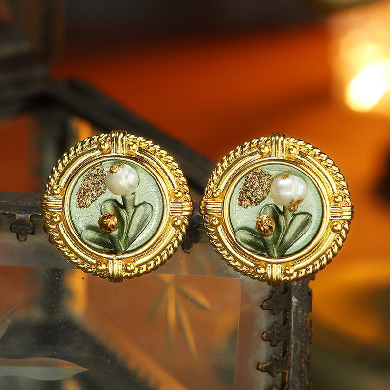 S4809E1 Pearl Earrings Stud Ear Accessories fine handmade gifts