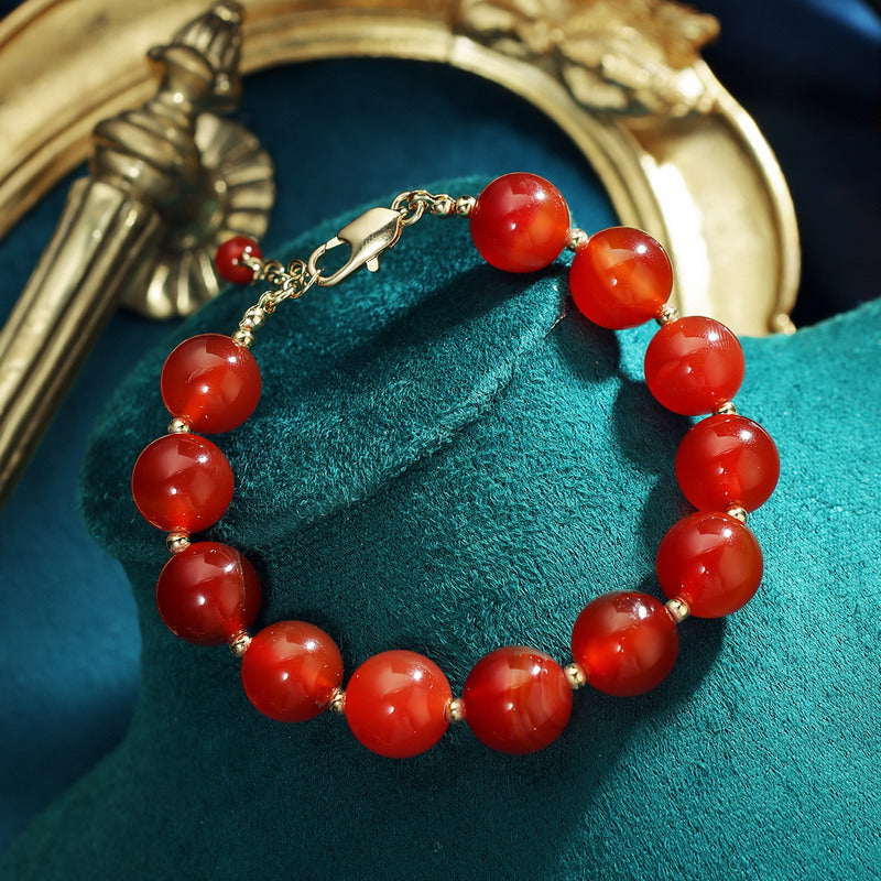 S2244C1 Red Agate Bracelet Bangle Hand Chain fine handmade gifts