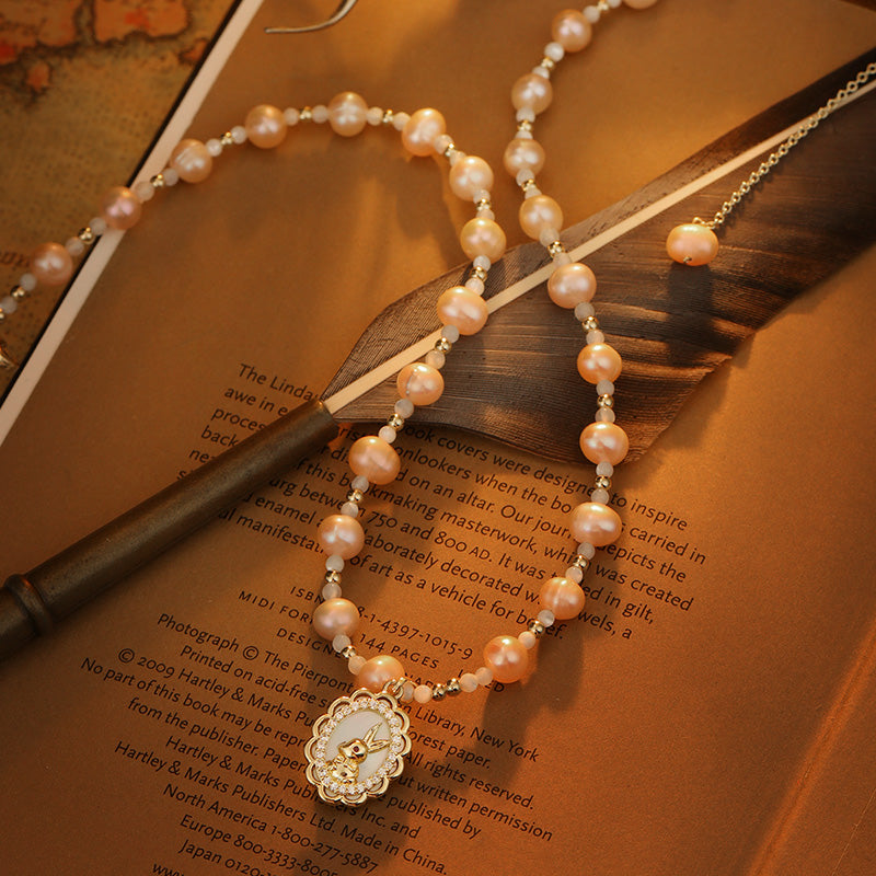 S2566N1 Pearl Sweater Chain Long Necklace fine handmade gifts