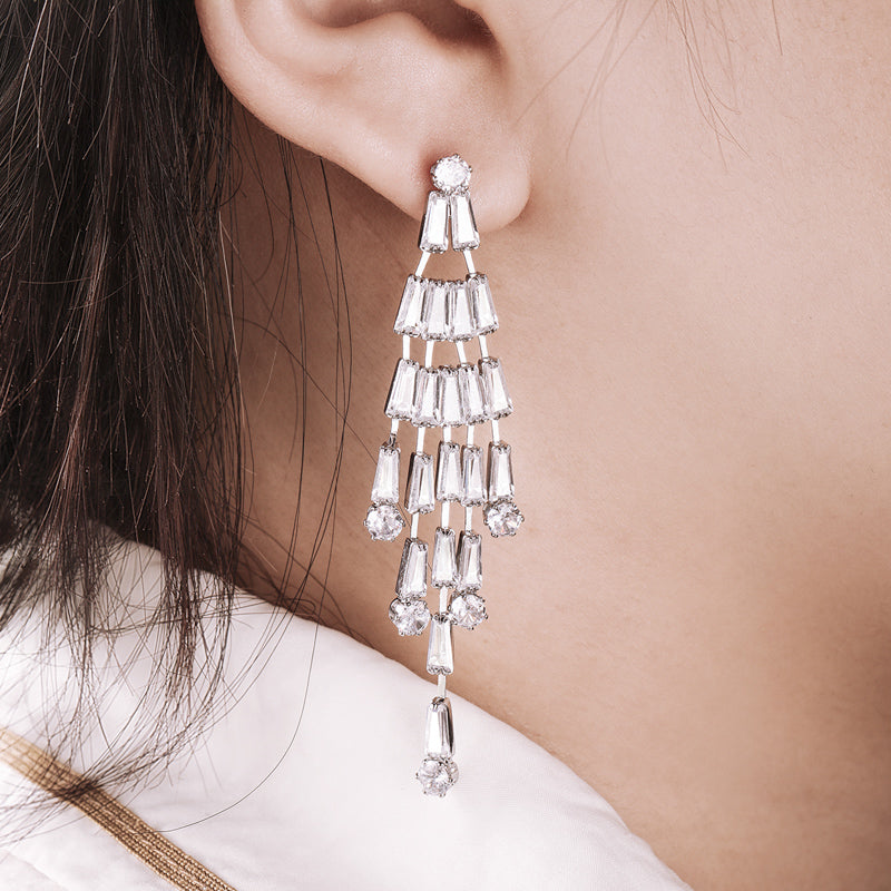 S4883E1 geometric long Earrings Stud Ear Accessories fine handmade gifts