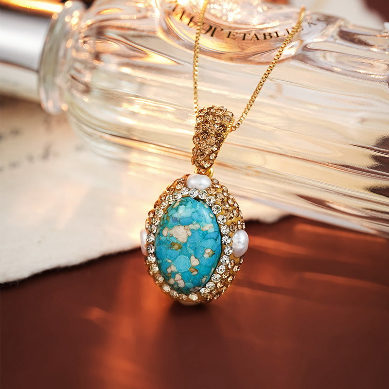 S2681N1 Pearl Sweater Chain Long Necklace fine handmade gifts
