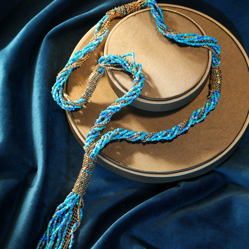 S2615N1 Long Necklace Sweater chain with tassels fine handmade gifts