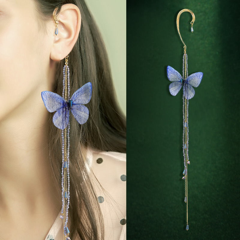 S4412E1 Earrings Stud Ear Accessories with tassels fine handmade gifts