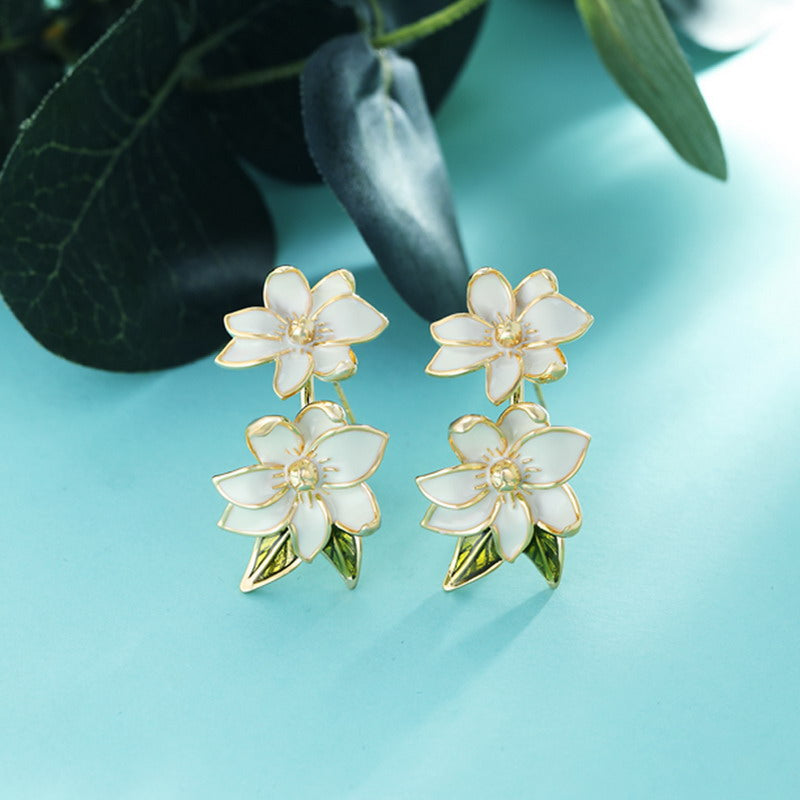 S4880E1 flower Earrings Stud Ear Accessories fine handmade gifts