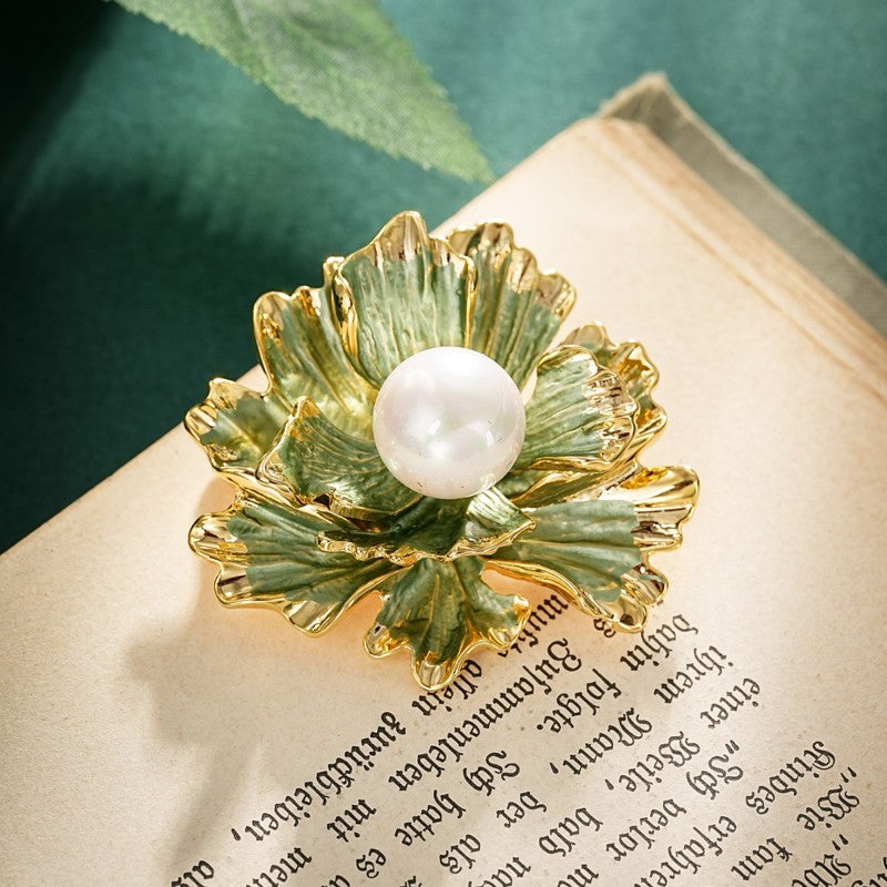 S2373B1 Pearls Brooch Scarf Buckle beautiful elegant fine handmade gifts