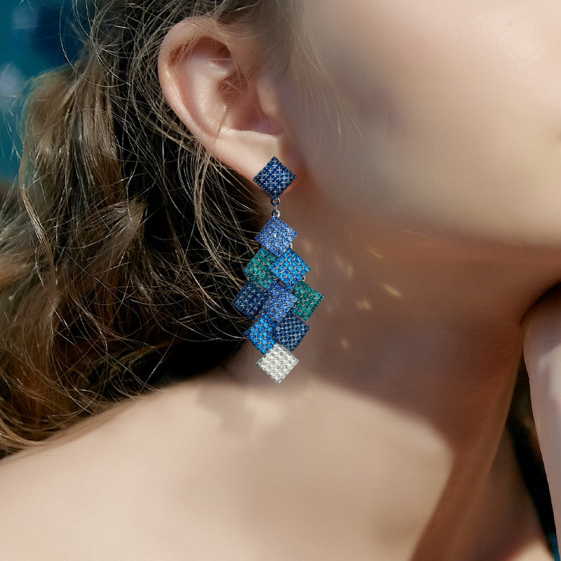 S4438E1 geometric Earrings Stud Ear Accessories fine handmade gifts