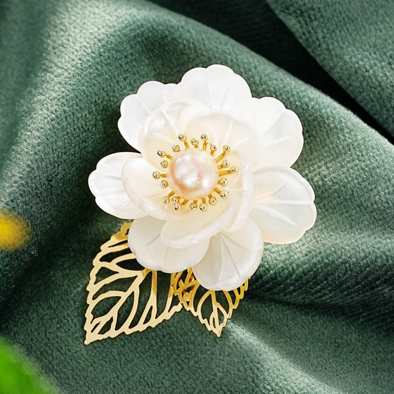 S2361B1 Flower Brooch Scarf Buckle fine handmade gifts