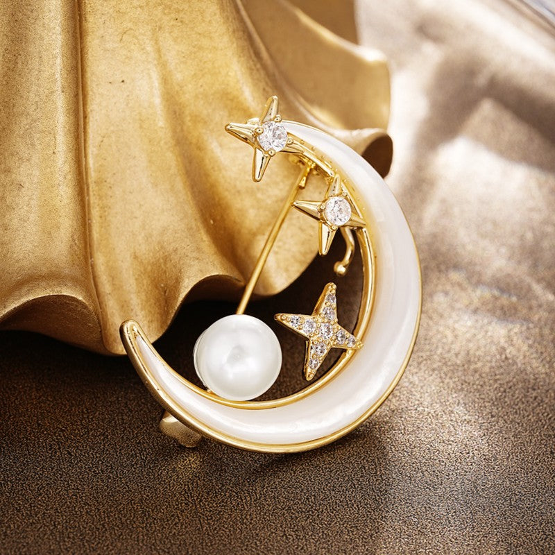 S2364B1 Pearl Brooch Scarf Buckle simple elegant fine handmade gifts