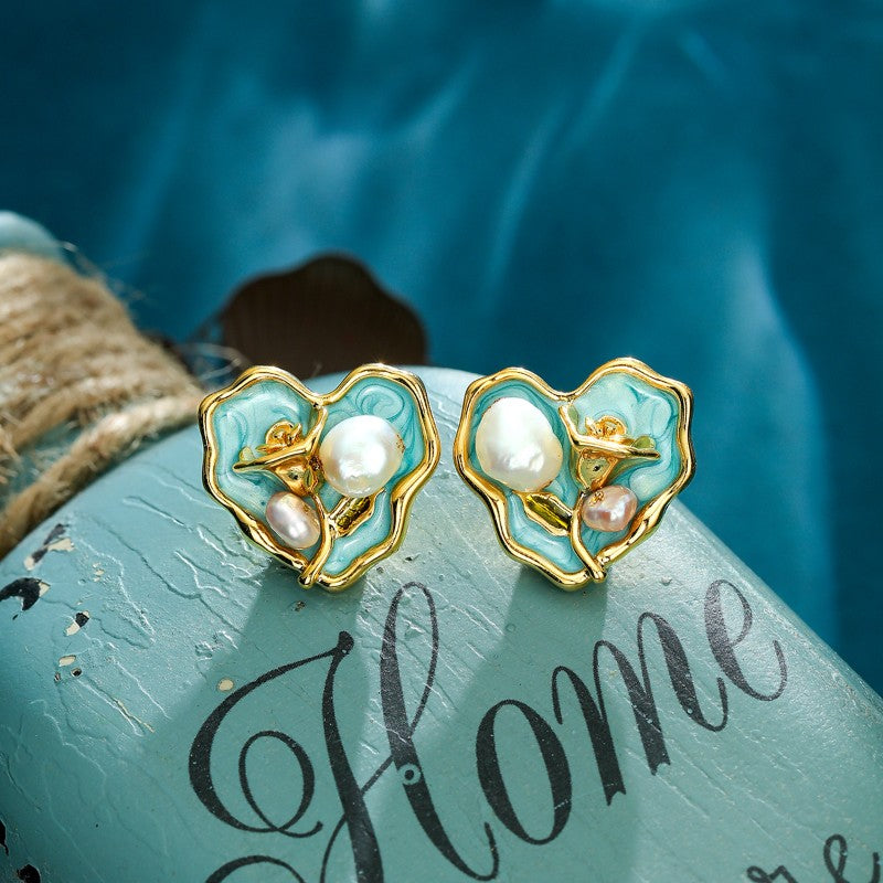 S4875E1 Pearl Earrings Stud Ear Accessories fine handmade gifts
