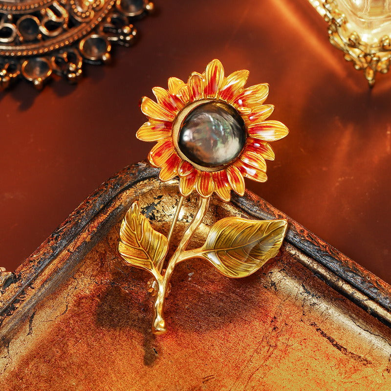 S2309B1 Pearl Flower Bird Brooch Scarf Buckle fine handmade gifts