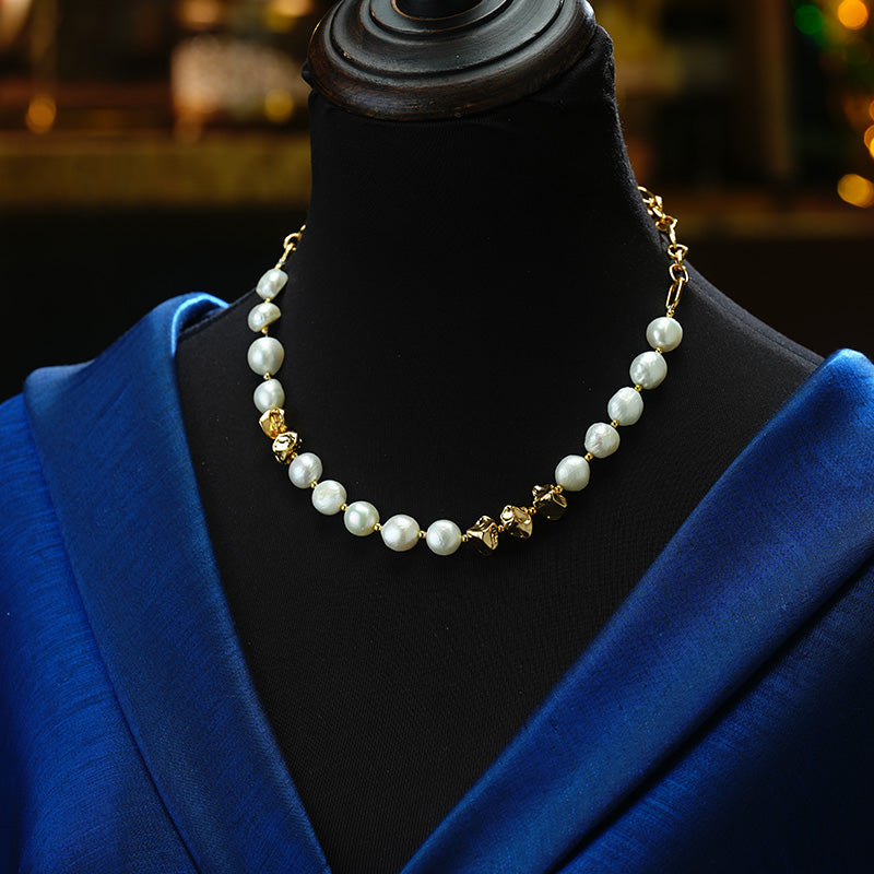 S2783N1 Pearl Sweater Chain Long Necklace Choker fine handmade gifts