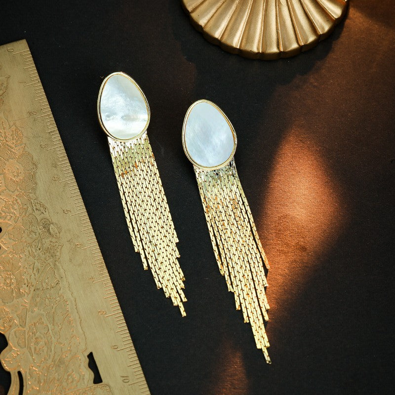 S4887E1 Long Earrings Stud Ear Accessories with tassels fine handmade gifts