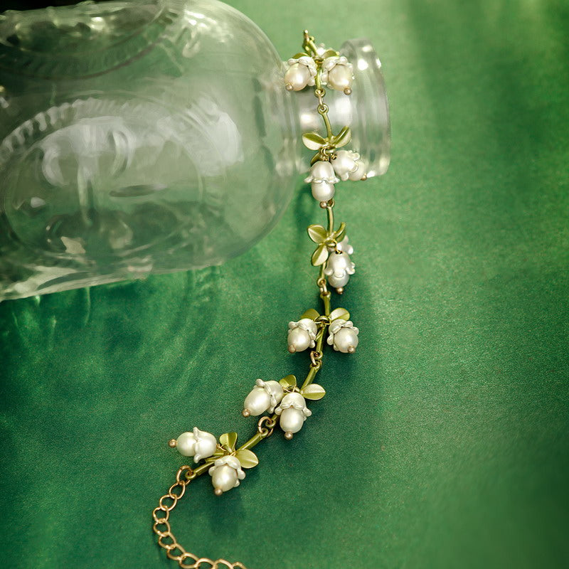 S2015C1 Pearl Flower Bracelet Bangle Hand Chain fine handmade gifts