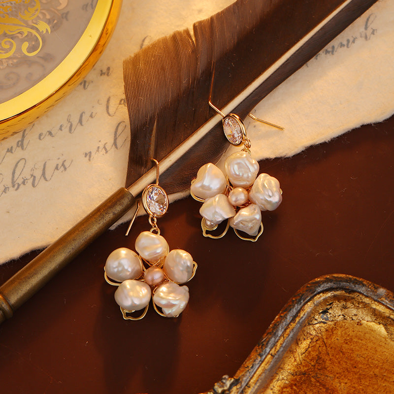S4702E1 Pearl Stud Earrings Ear Accessories fine handmade gifts