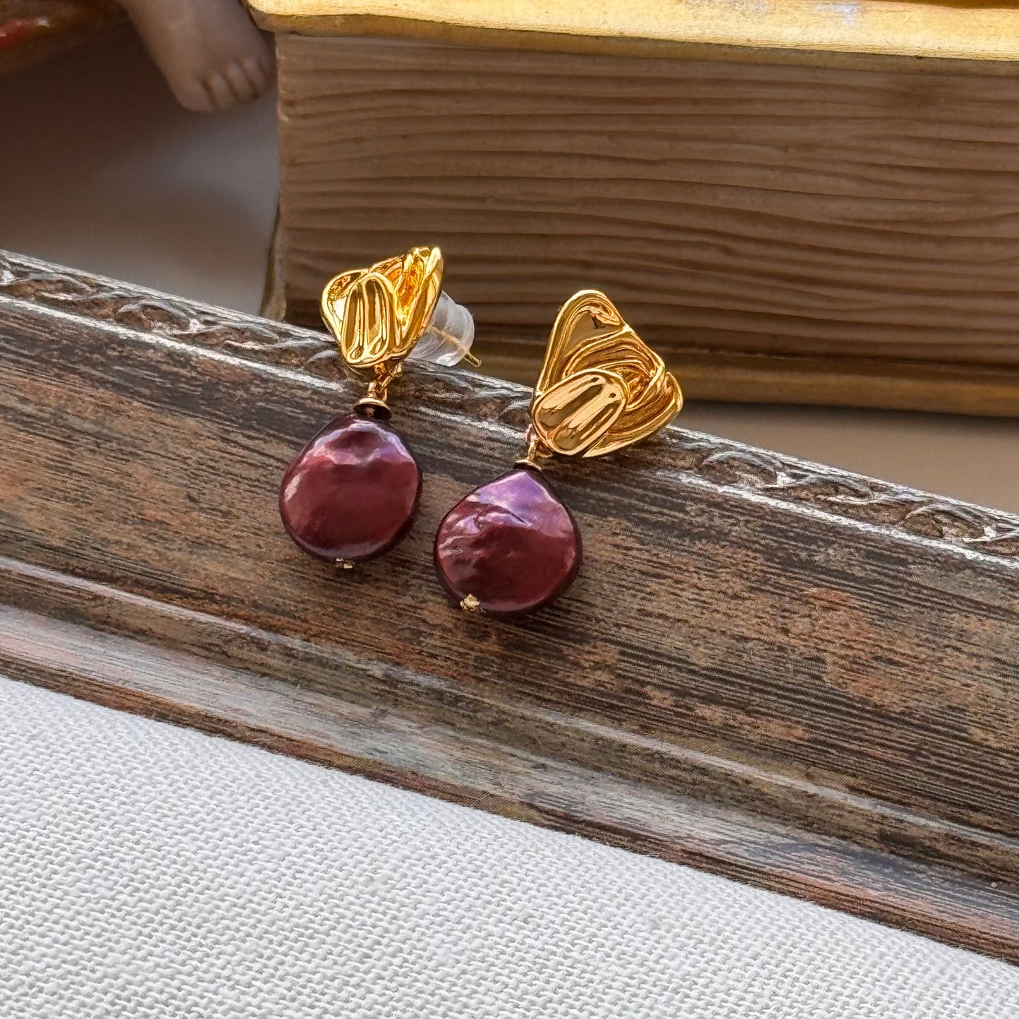 S4973E1 Earrings Stud Ear Accessories Sunset sweet
