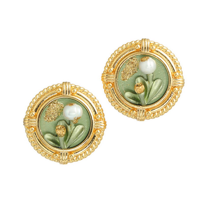 S4809E1 Pearl Earrings Stud Ear Accessories fine handmade gifts
