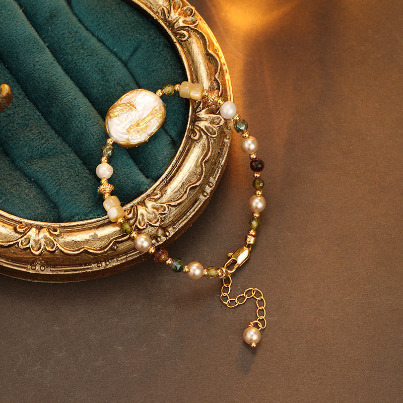 S2286C1 Pearl Bracelet Bangle Hand Chain fine handmade gifts
