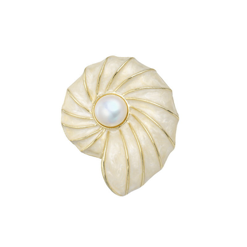 S2233B1 Pearl Scarf Buckle Brooch fine handmade gifts