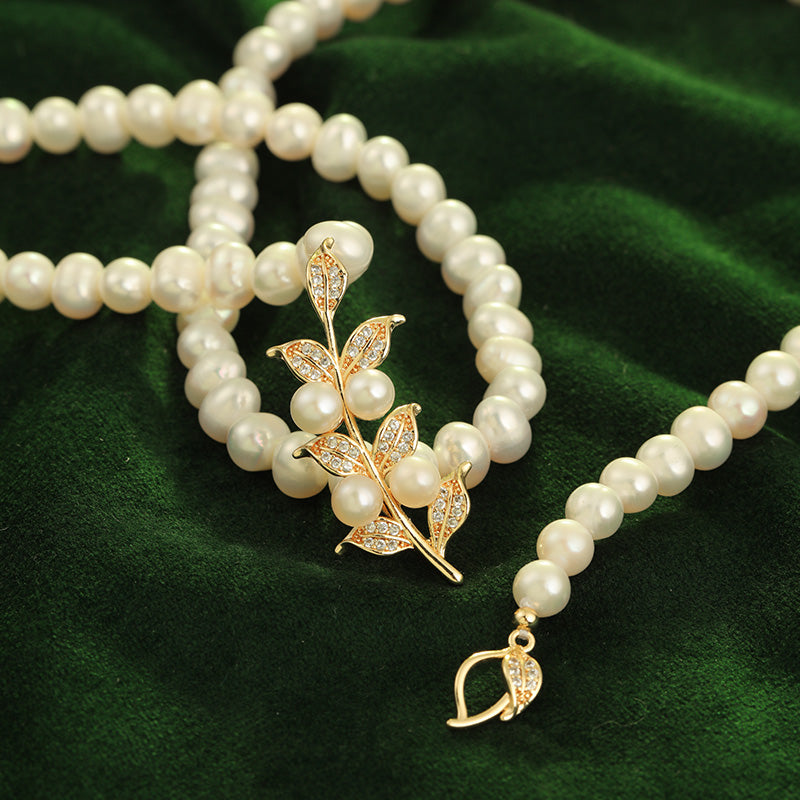 S2442N1 Pearl Sweater Chain Long Necklace fine handmade gifts