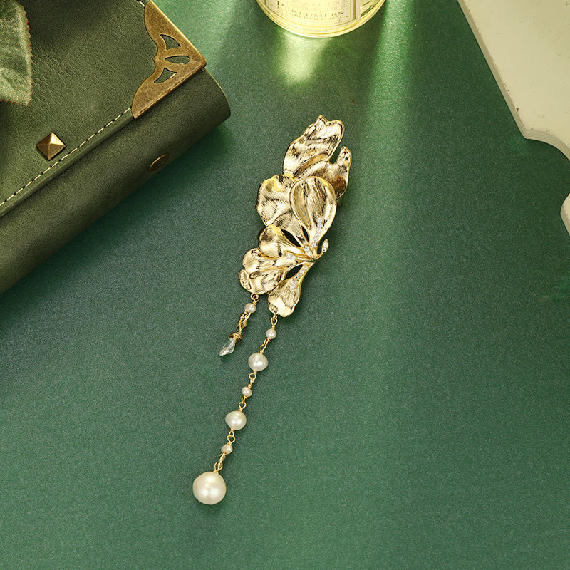 S2343B1 Pearl Brooch Scarf Buckle fine handmade gifts