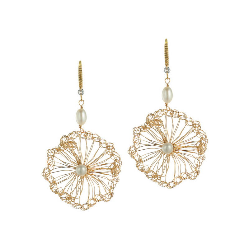 S4892E1 Pearl Stud Ear Accessories Hoop Earrings fine handmade gifts