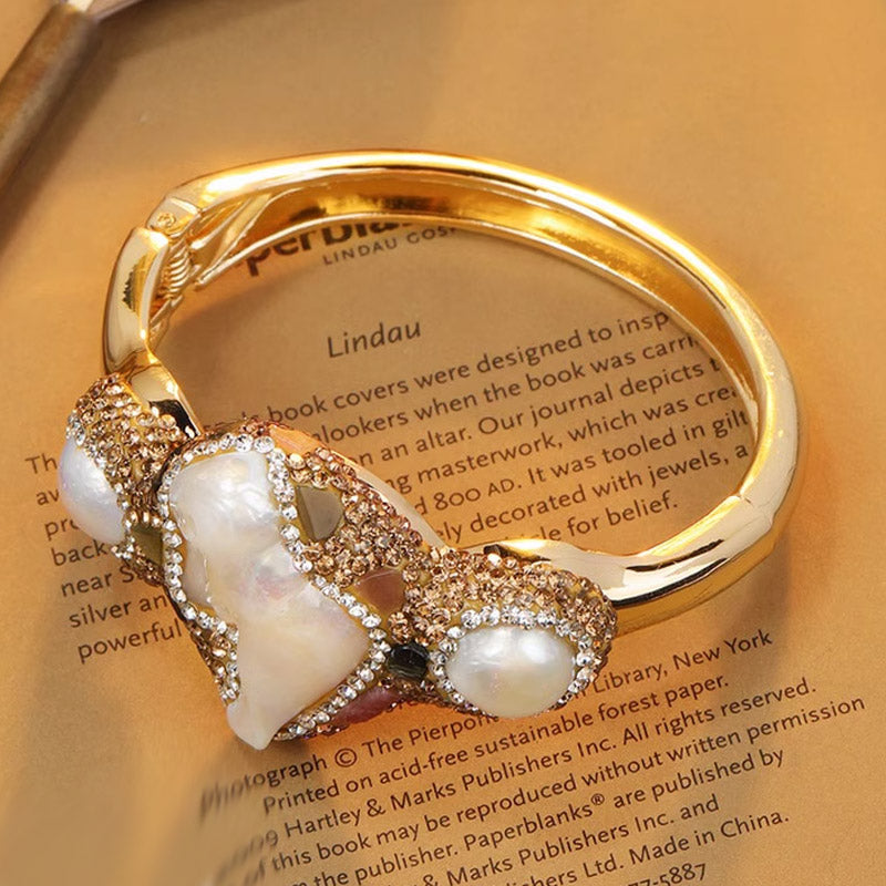 S2206C1 Pearl Titanium Bracelet Bangle Hand Chain fine handmade gifts