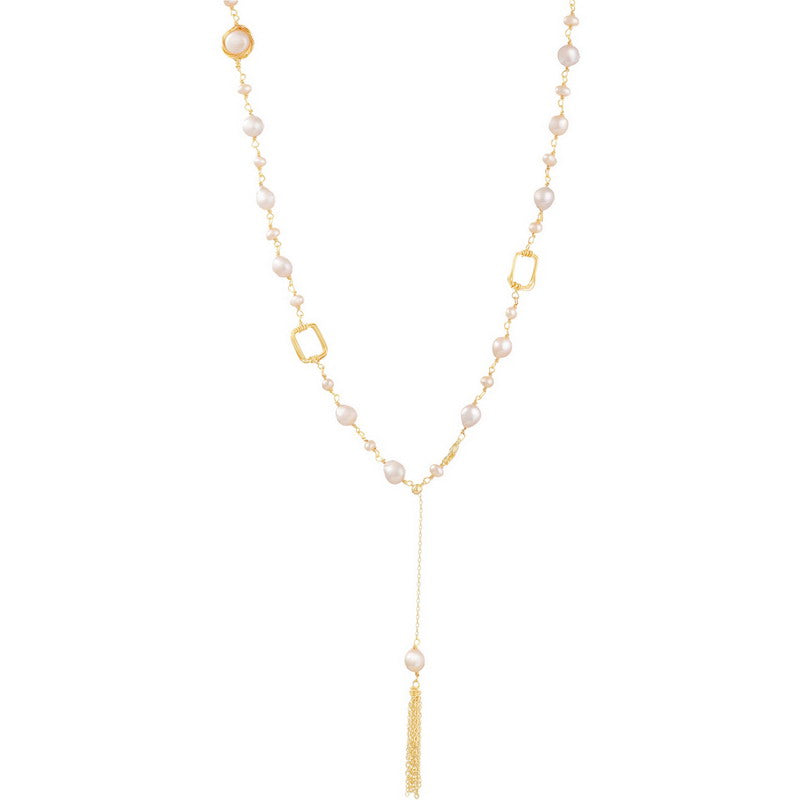 S2397N1 Pearl Long Necklace Sweater chain Choker fine handmade gifts