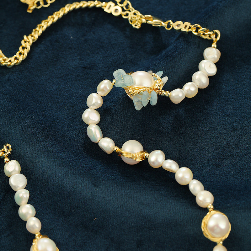 S2413N1 Pearl Long Necklace Sweater chain fine handmade gifts