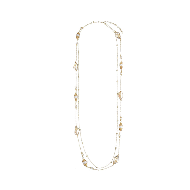 S2656N1 pearl Sweater Chain Long Necklace Choker fine handmade gifts