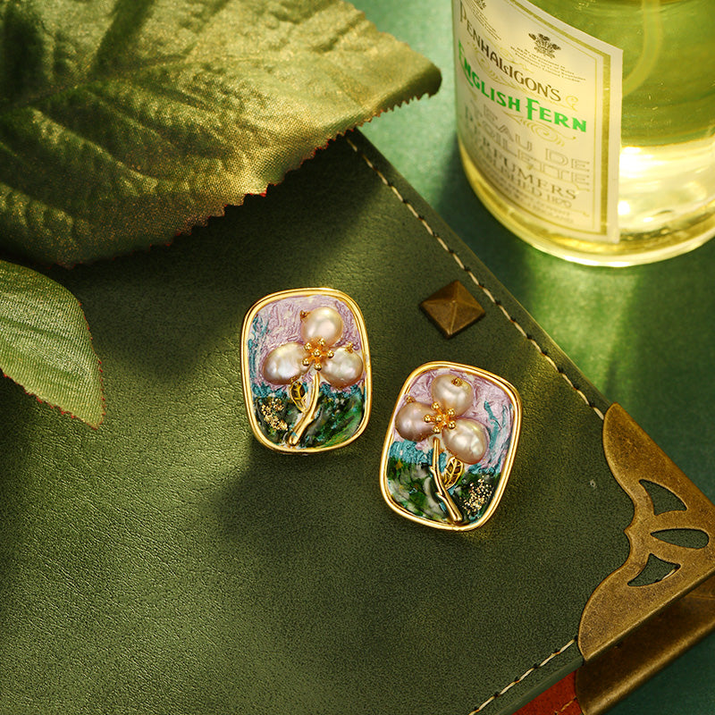 S4942E1 Pearl Earrings Stud Ear Accessories fine handmade gifts