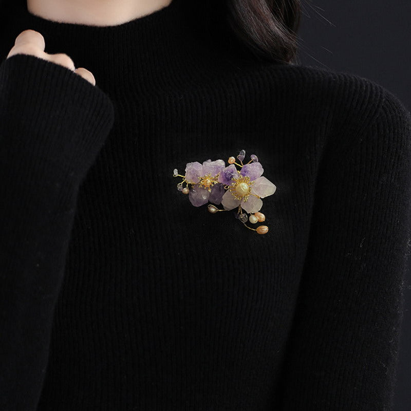 S2275B1 pearl Flower brooch Scarf Buckle fine handmade gifts
