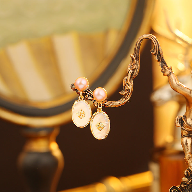 S4693E1 Pearl Earrings Stud Ear Accessories fine handmade gifts