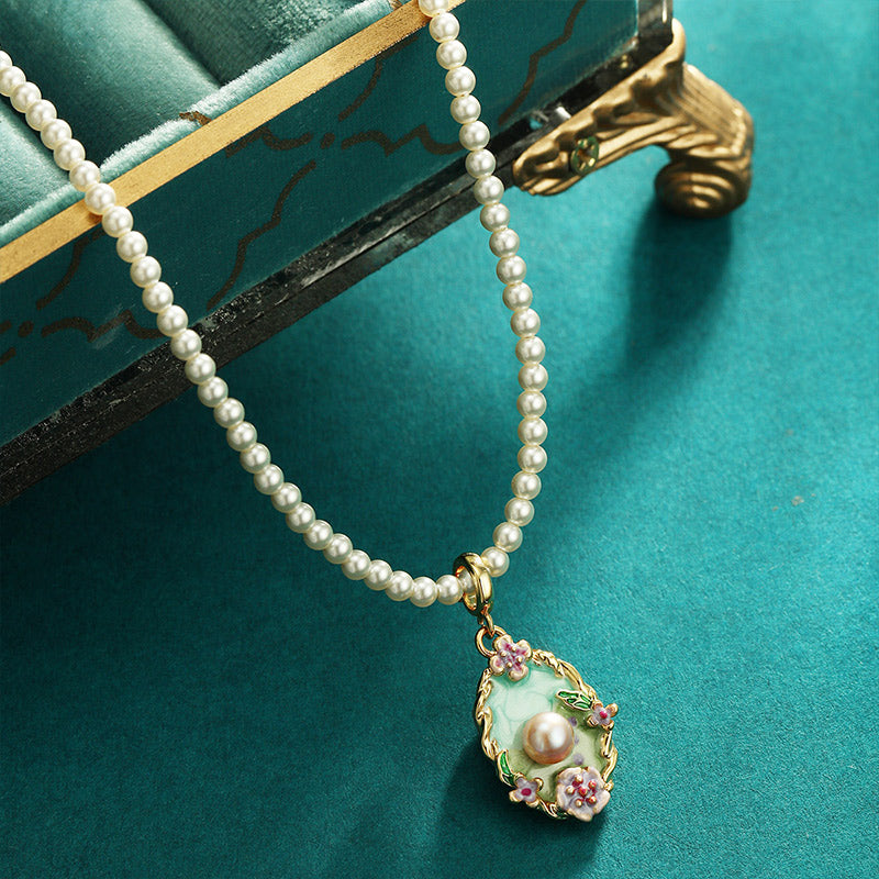S2829N1 Pearl Sweater Chain Long Necklace fine handmade gifts