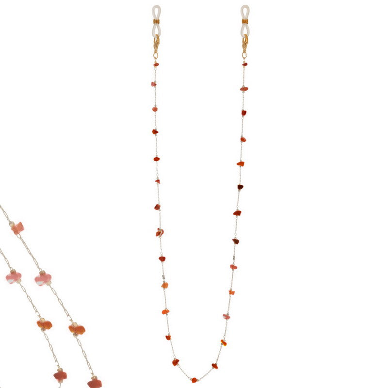 S1871G1 Pure Red Agate Glasses Chain fine handmade gifts