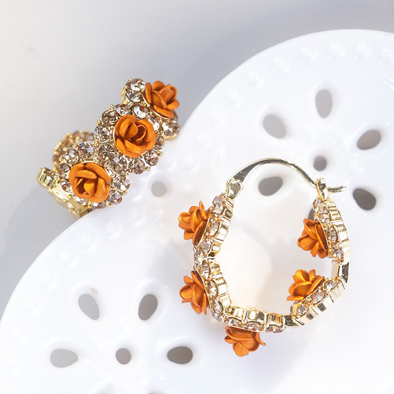 S4830E1 Flower Earrings Stud Ear Accessorie fine handmade gifts