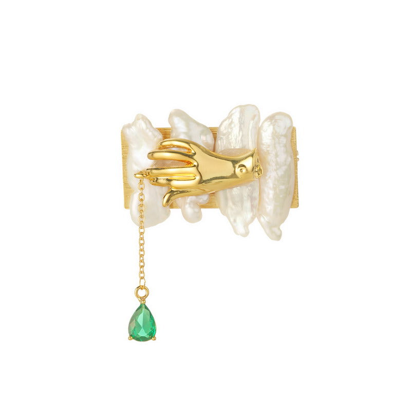 S2286B1 pearl Brooch Scarf Buckle fine handmade gifts