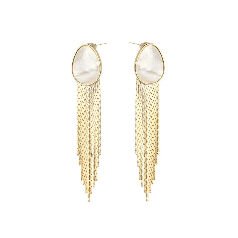 S4887E1 Long Earrings Stud Ear Accessories with tassels fine handmade gifts